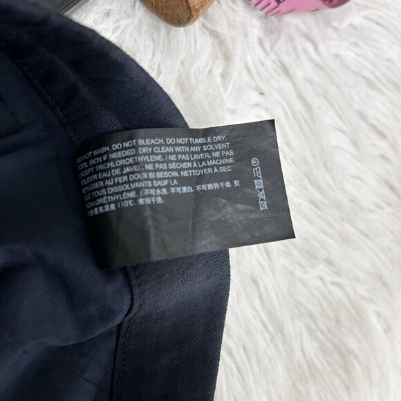 Theory Women’s Black High Slit Wide Leg Pants Linen Blend High Waist Pockets 6 - Picture 12 of 12